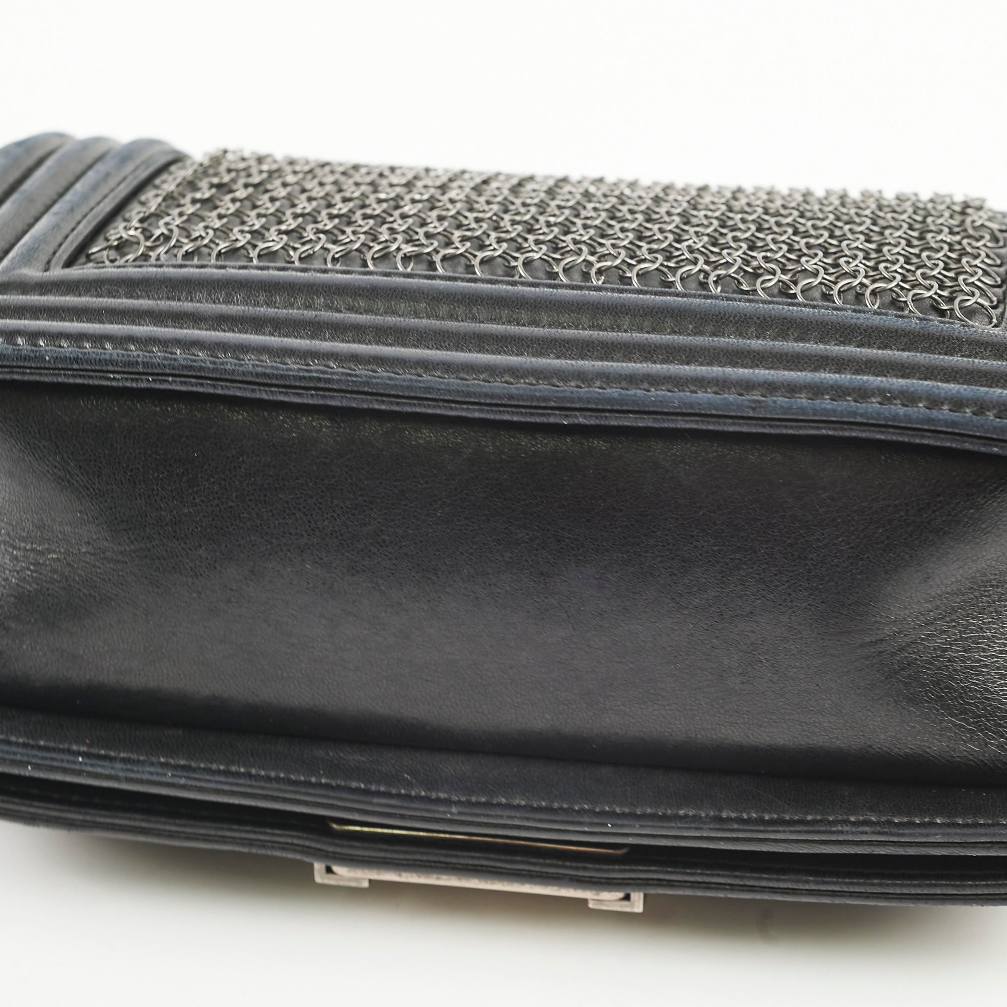 Chanel Small Boy Chainmail Bag Black