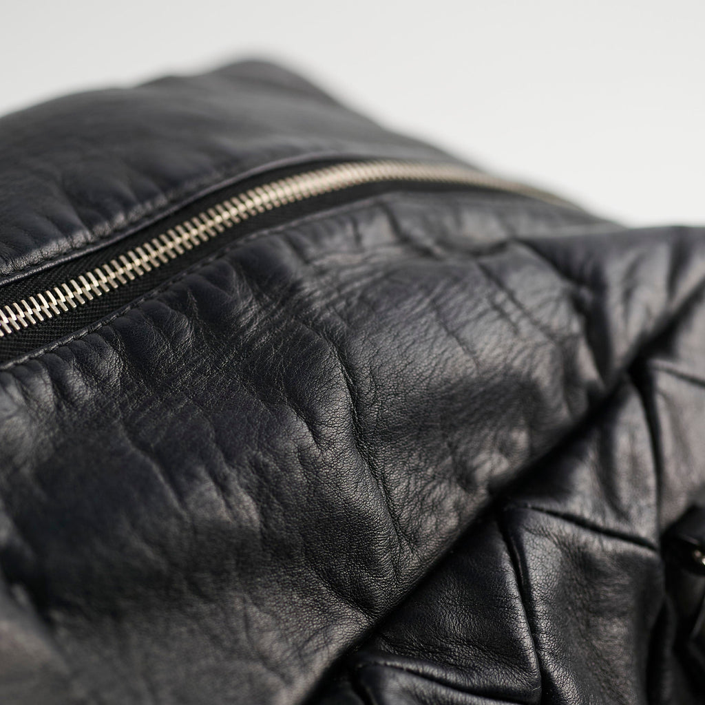 Chanel Bowling Black Lambskin Shoulder Bag - Series 12