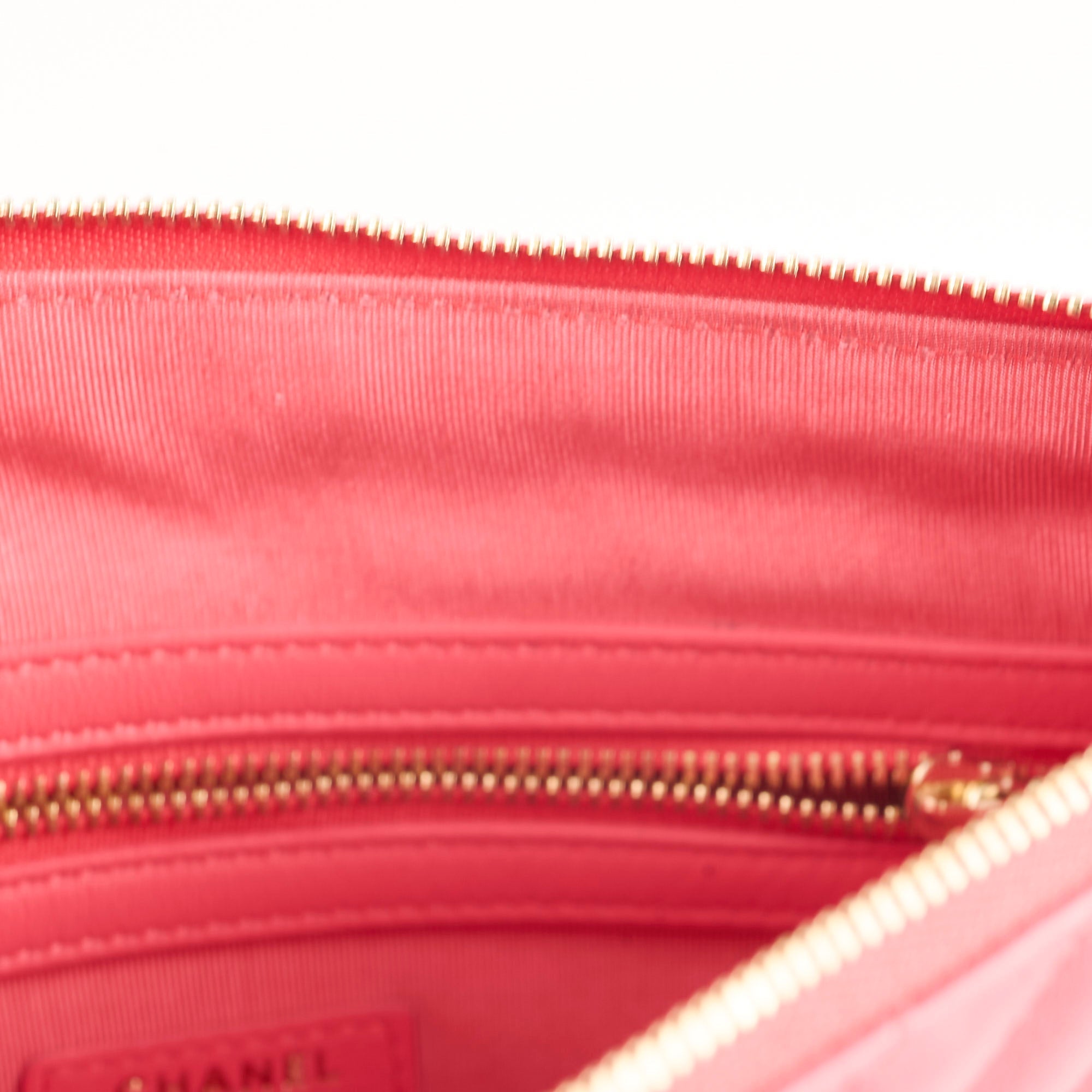 Chanel O Case Medium Chevron Pink Lambskin - Series 24