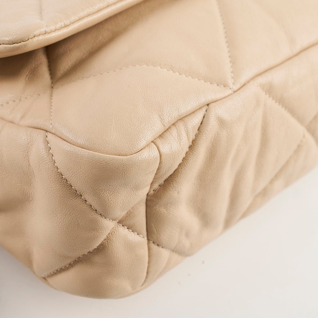 Chanel 19 Small Beige Lambskin Crossbody Bag Series 30