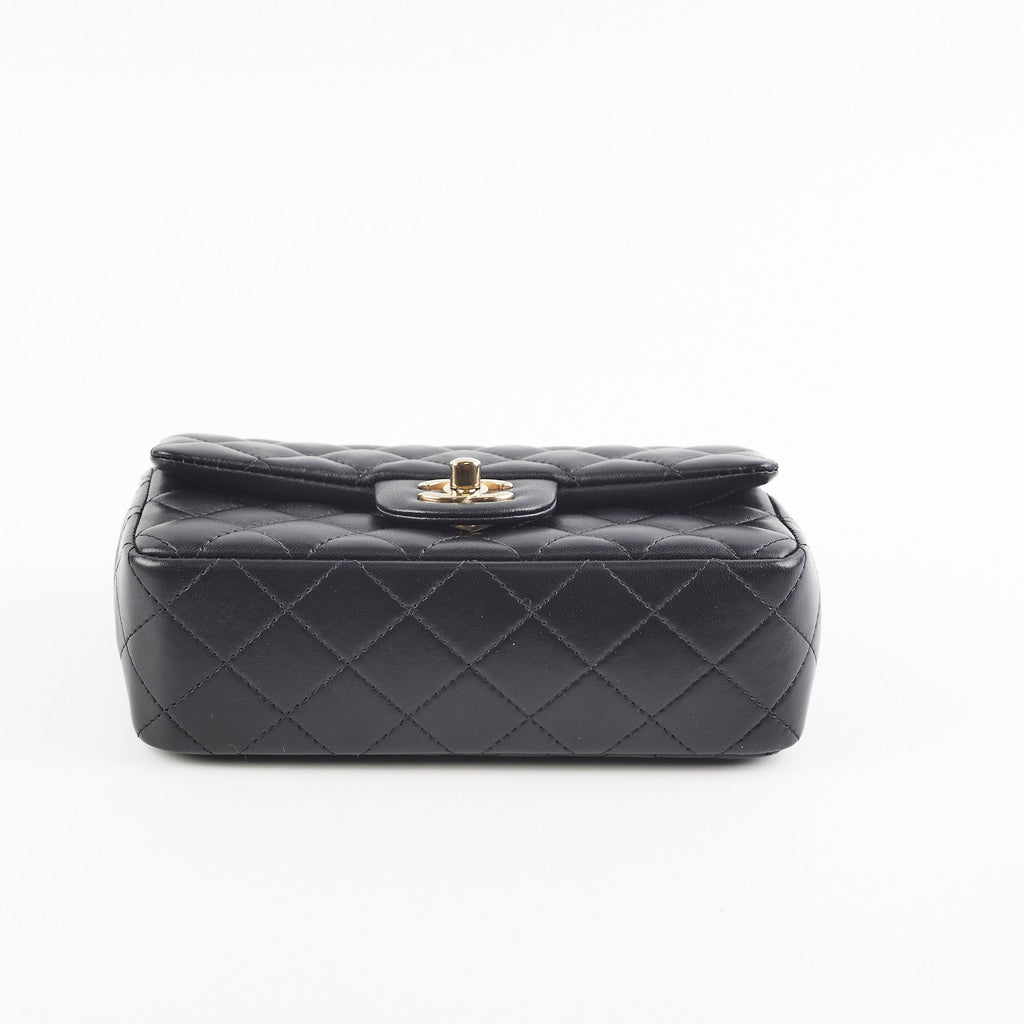 Chanel Mini Rectangular Lambskin Black Bag
