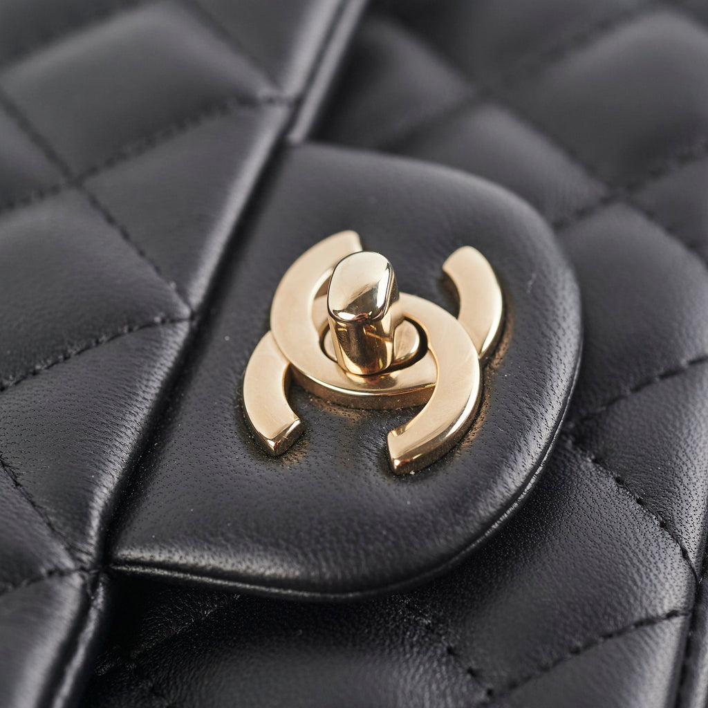 Chanel Mini Rectangular Lambskin Black Bag