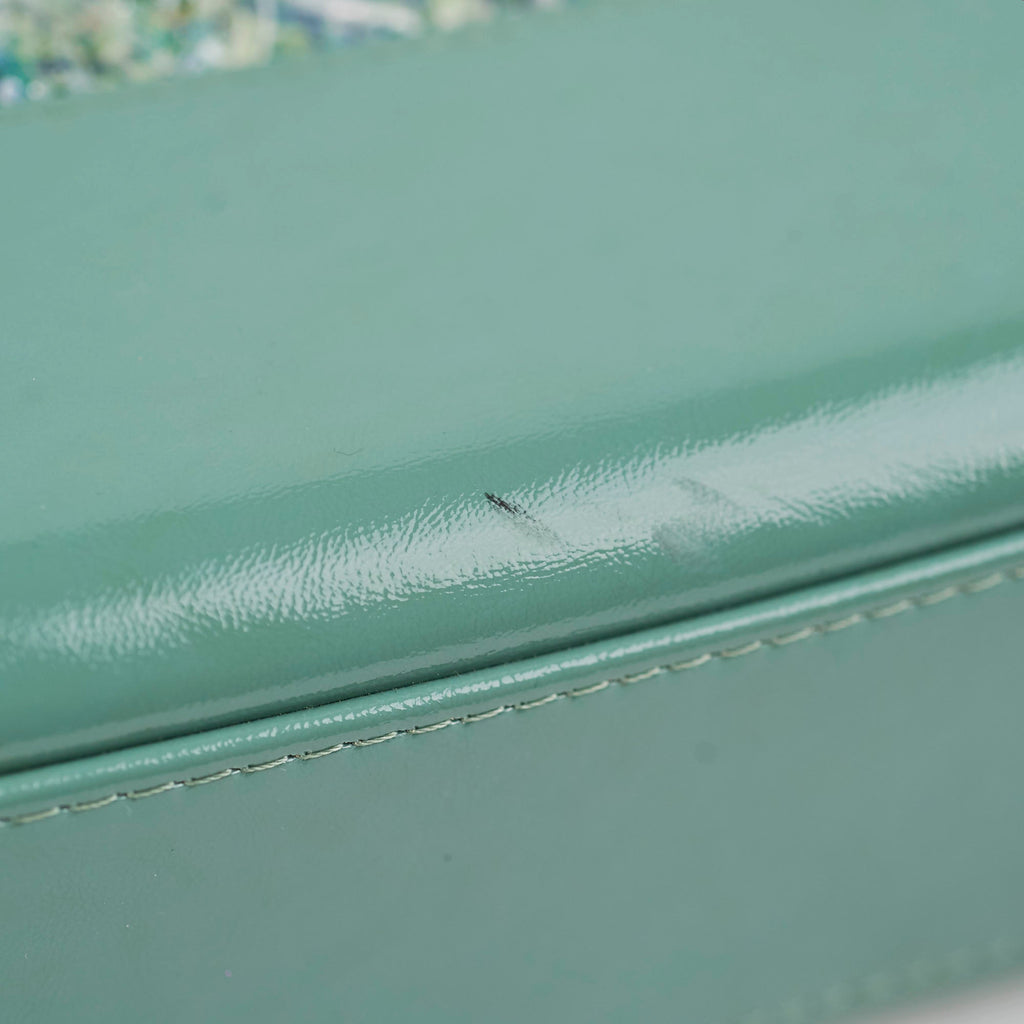 Chanel Medium Gabrielle Green Tweed/PVC- Series 25