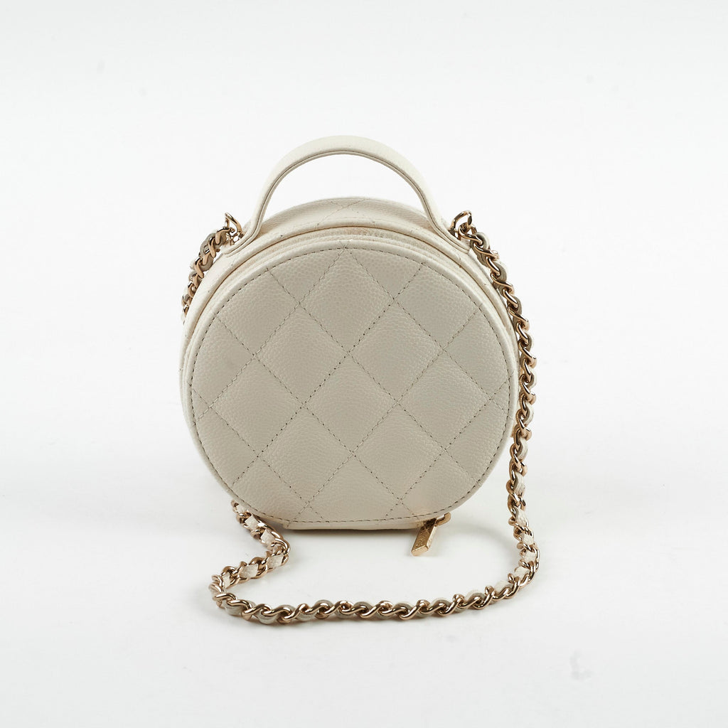 Chanel Small Round White Crossbody