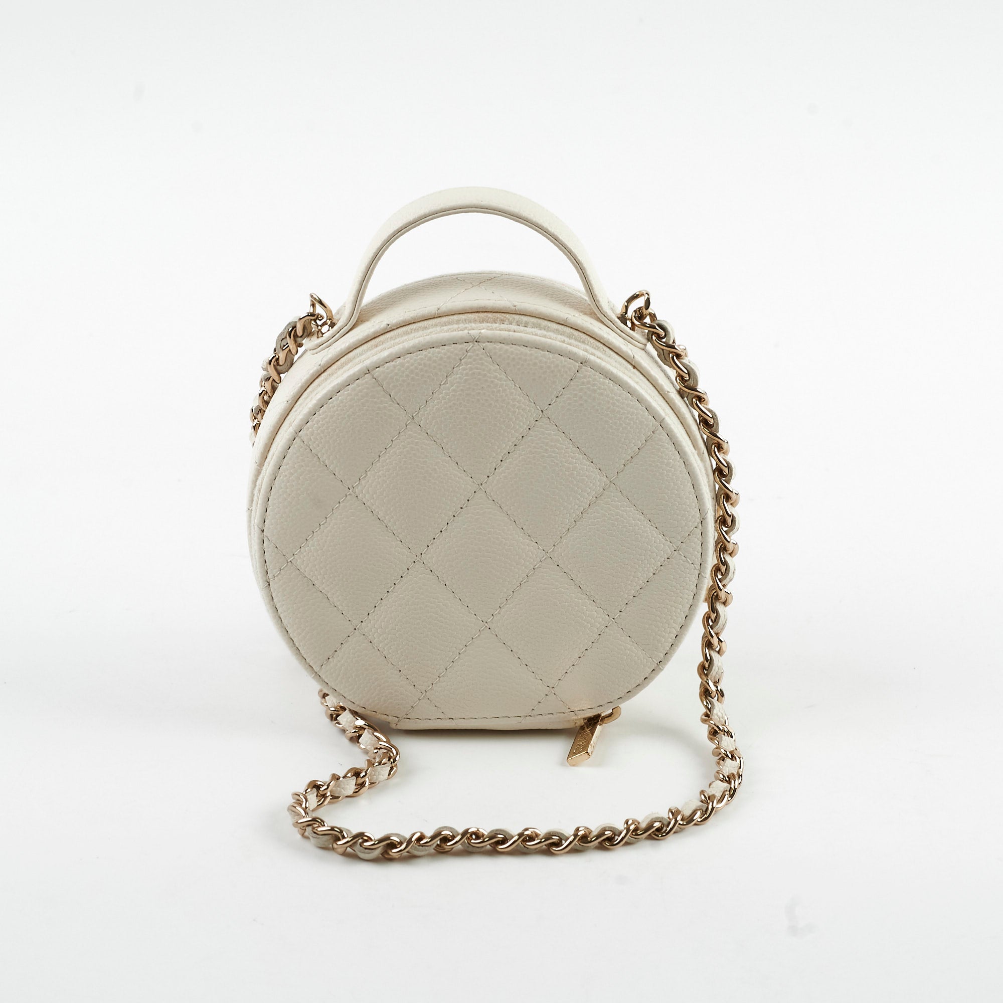 Chanel Small Round White Crossbody