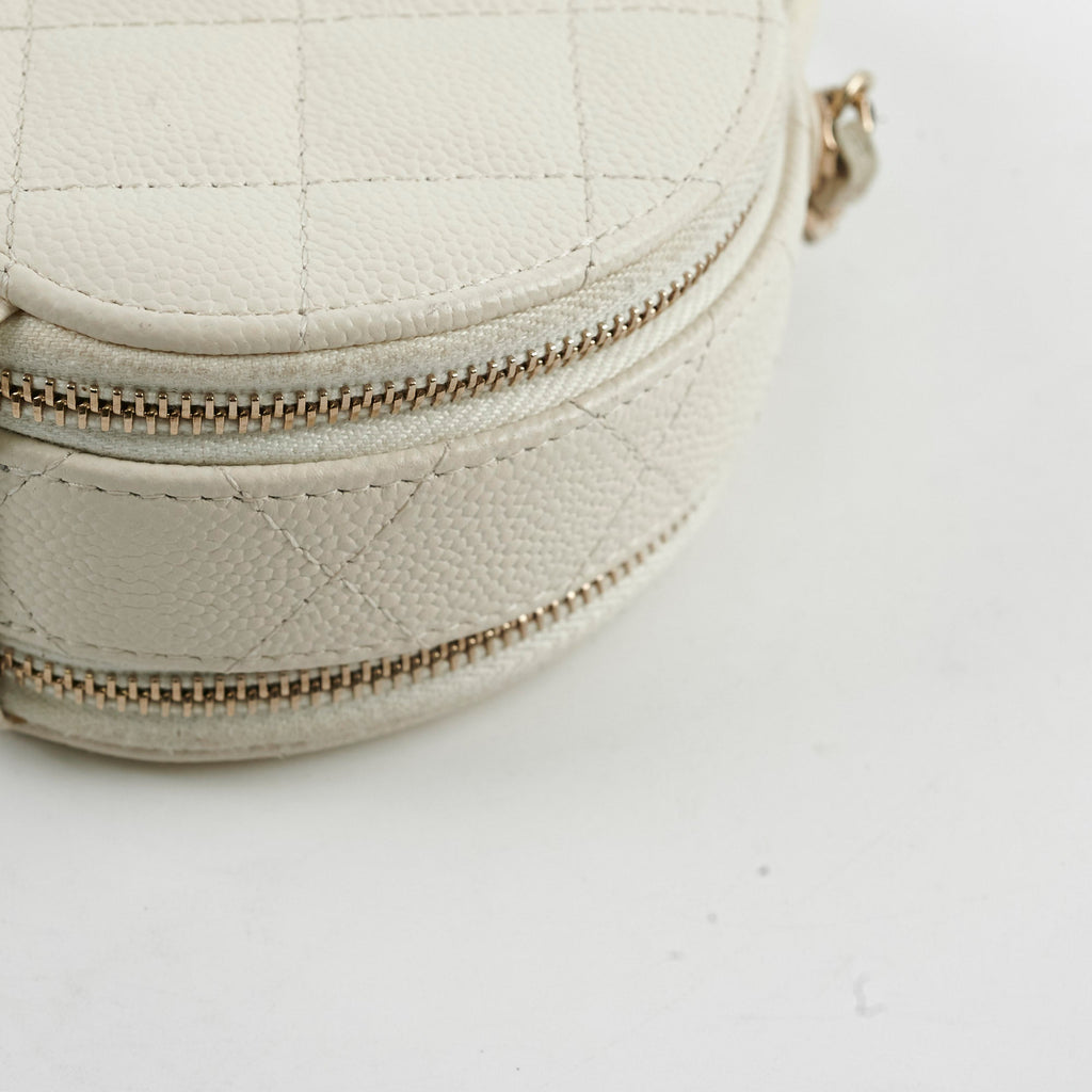 Chanel Small Round White Crossbody