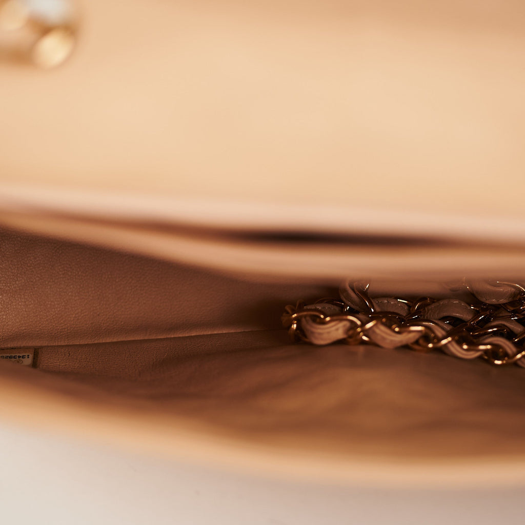 ITEM 24 - Chanel Quilted Jumbo Single Flap Beige