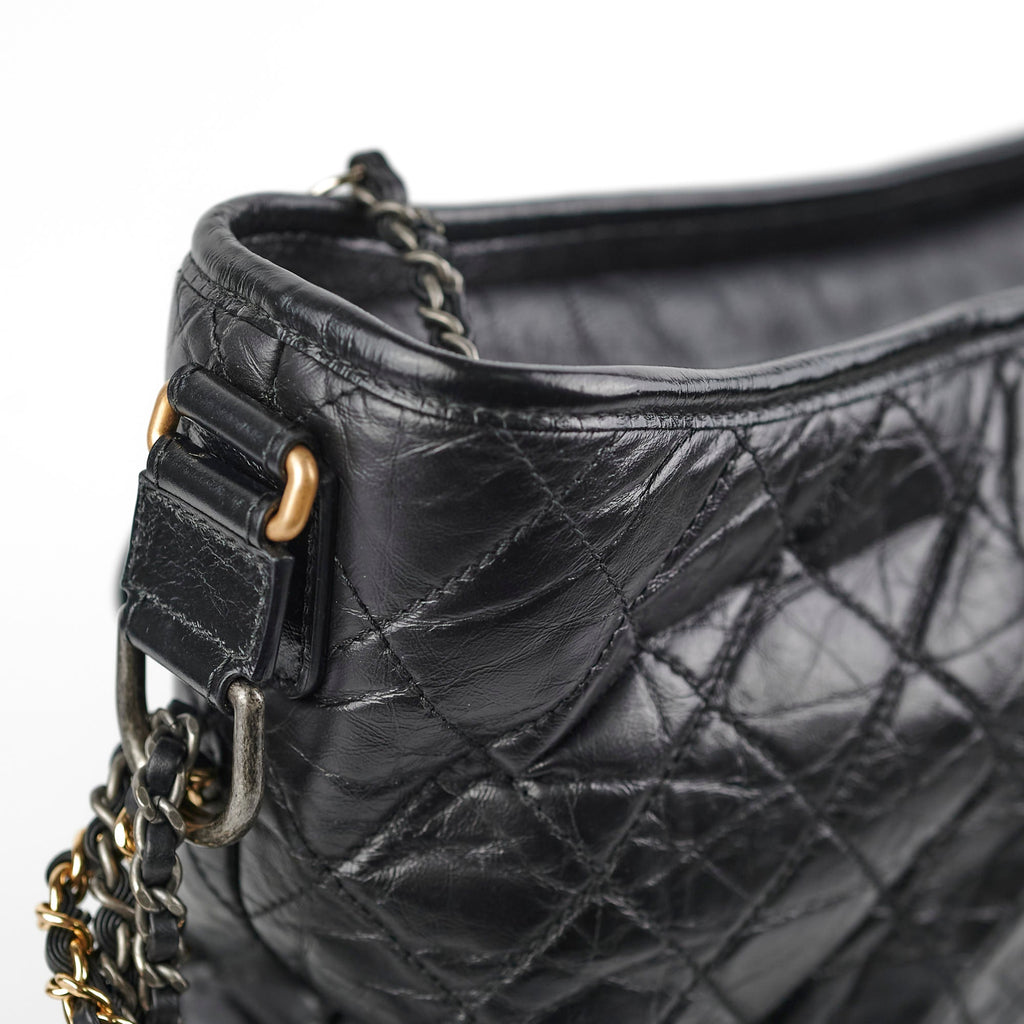 Chanel Medium Gabrielle Calfskin Black - Series 24