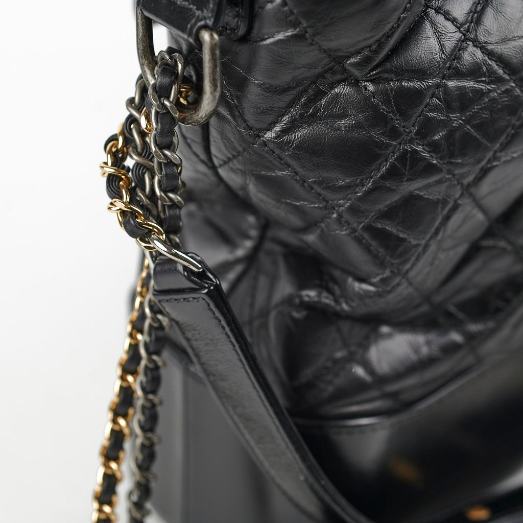 Chanel Medium Gabrielle Calfskin Black - Series 24