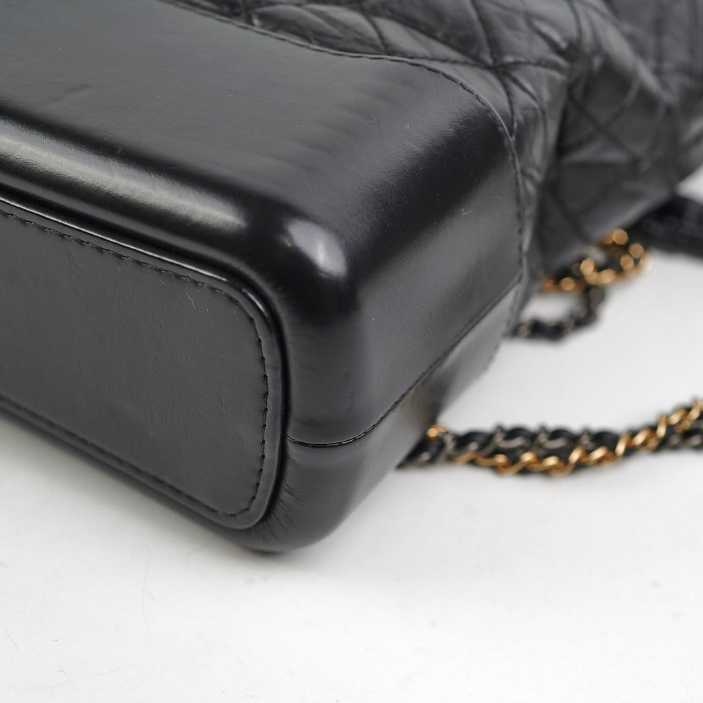 Chanel Medium Gabrielle Calfskin Black - Series 24