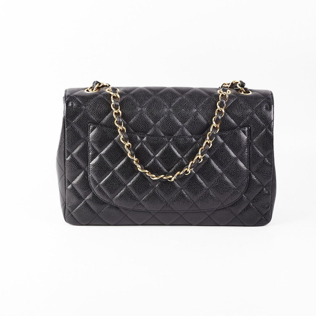 Chanel Classic Jumbo Caviar Black