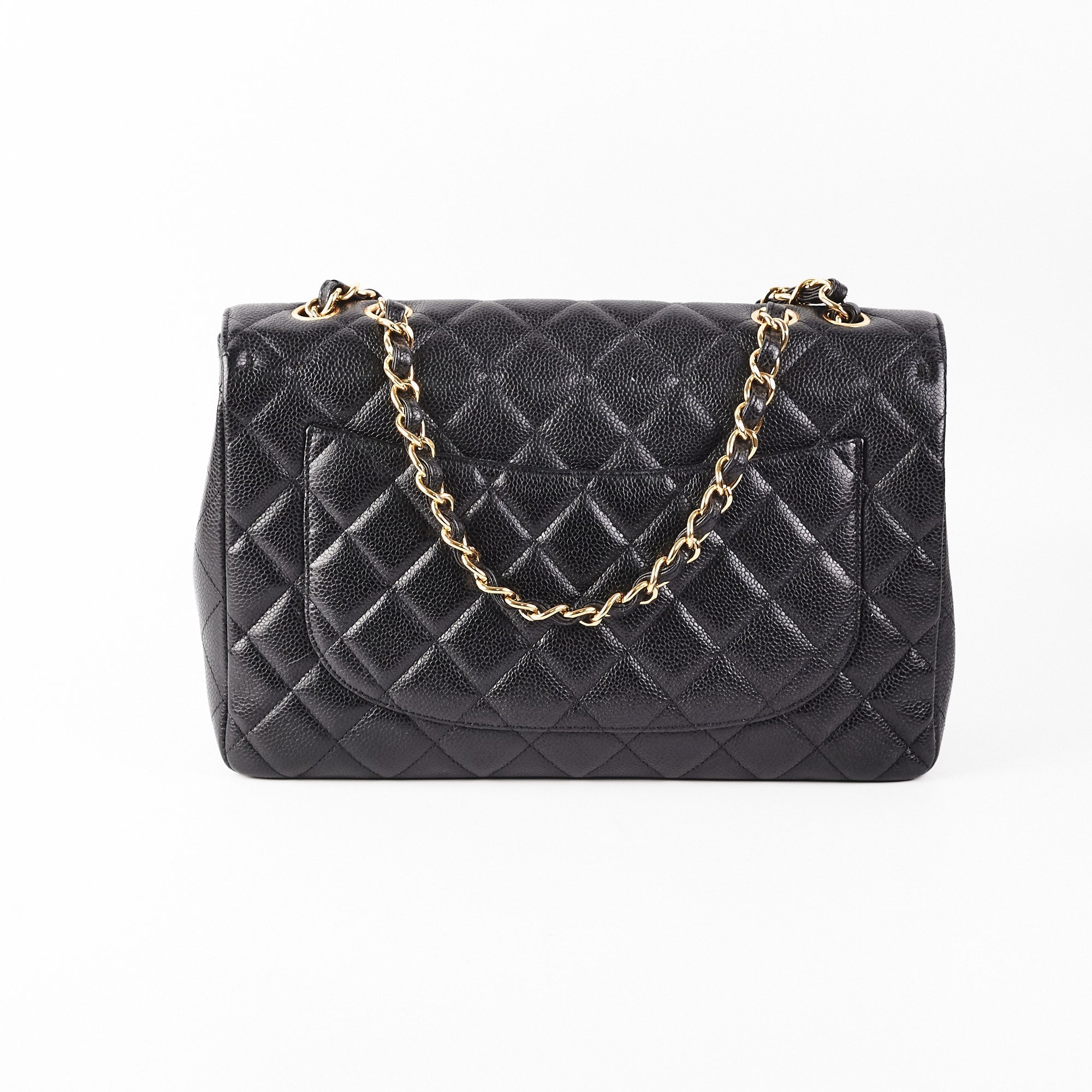 Chanel Classic Jumbo Caviar Black
