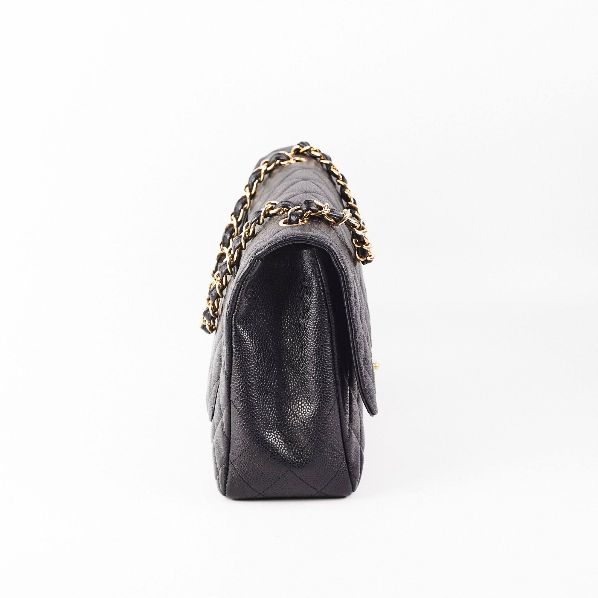 Chanel Classic Jumbo Caviar Black