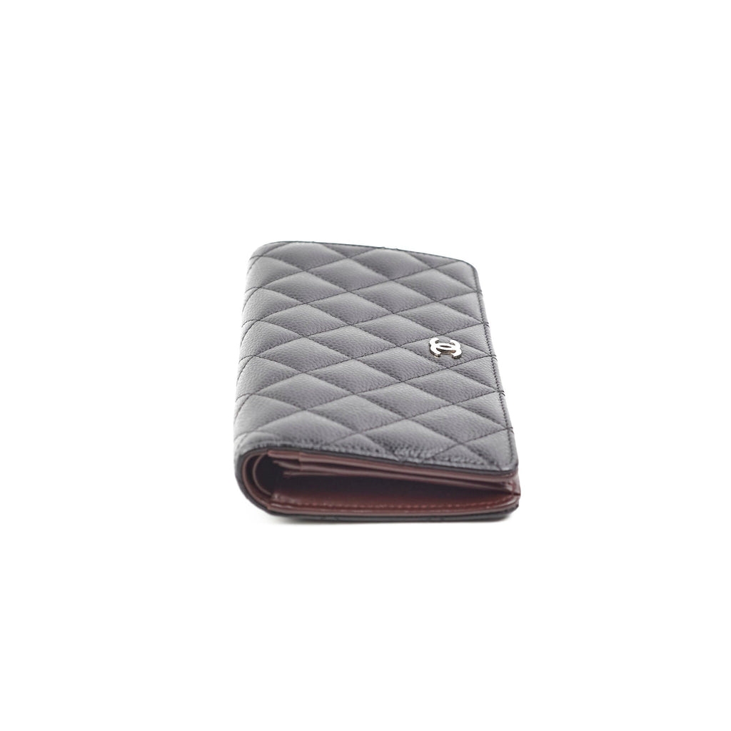 Chanel Fold Black Caviar Wallet Series 22