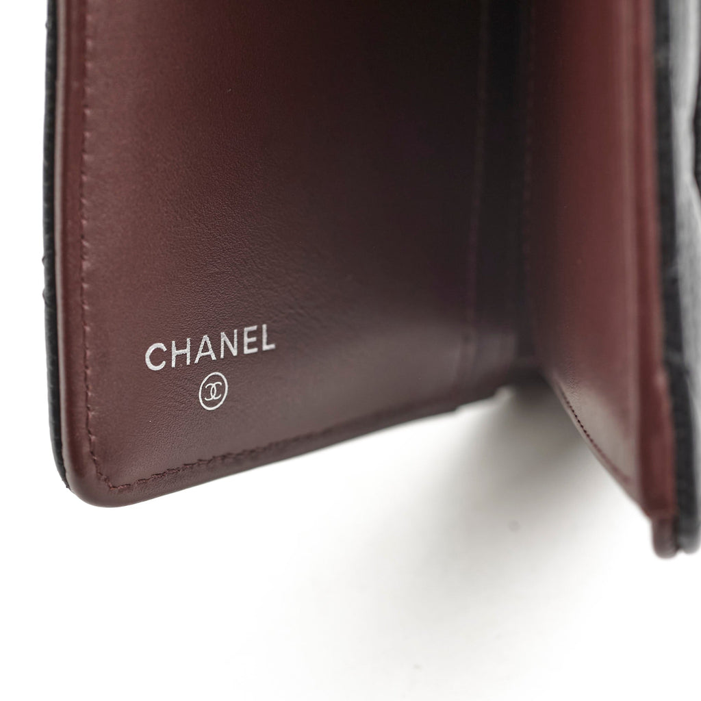 Chanel Fold Black Caviar Wallet Series 22