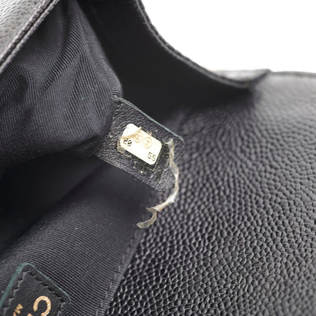 Chanel Old Medium Caviar Boy Black 20 Series