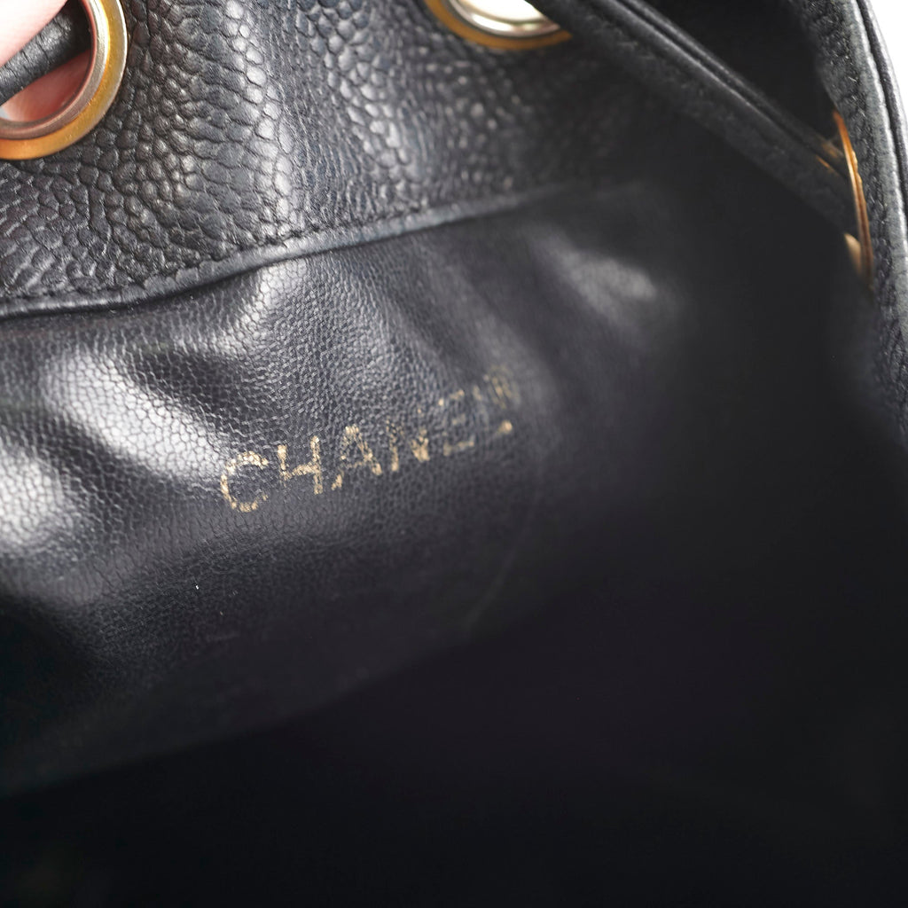 Chanel Bucket Bag Caviar Black