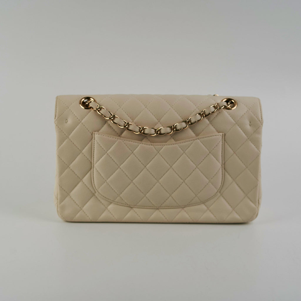 Chanel Quilted Caviar Medium/Large Double Flap Ivory