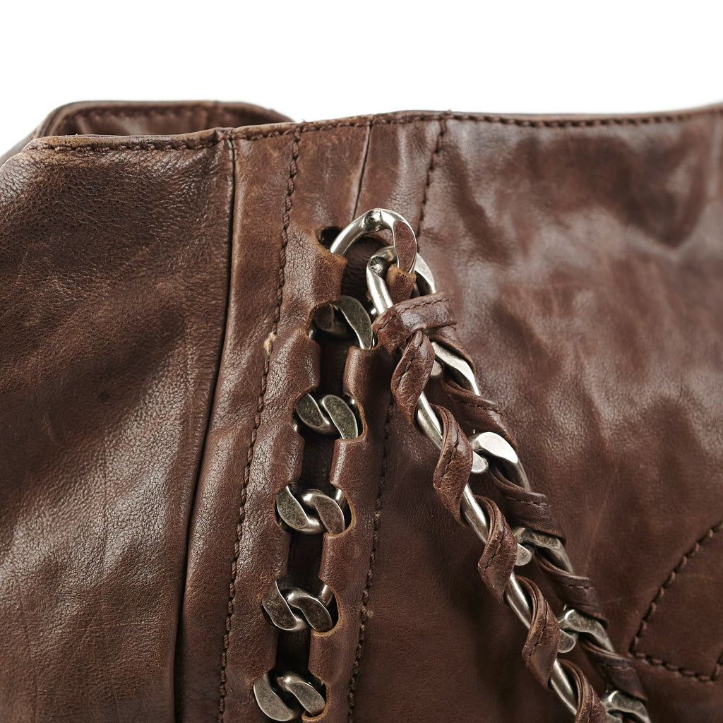 Chanel Vintage Brown Leather Tote - Series 10