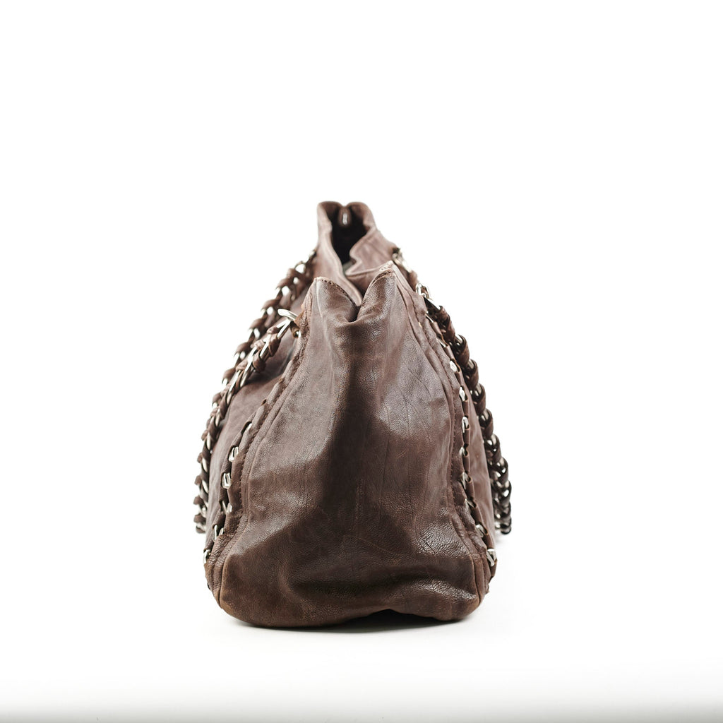 Chanel Vintage Brown Leather Tote - Series 10