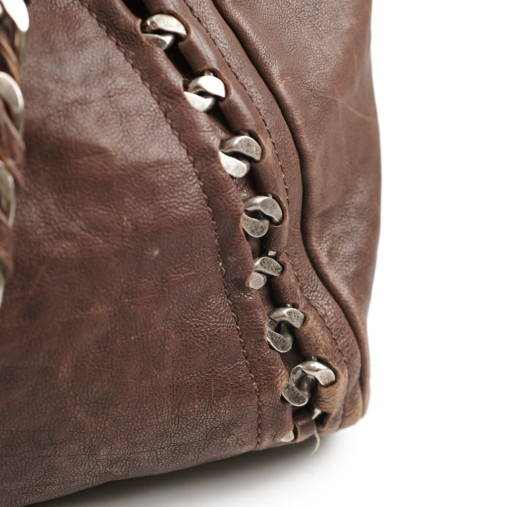 Chanel Vintage Brown Leather Tote - Series 10