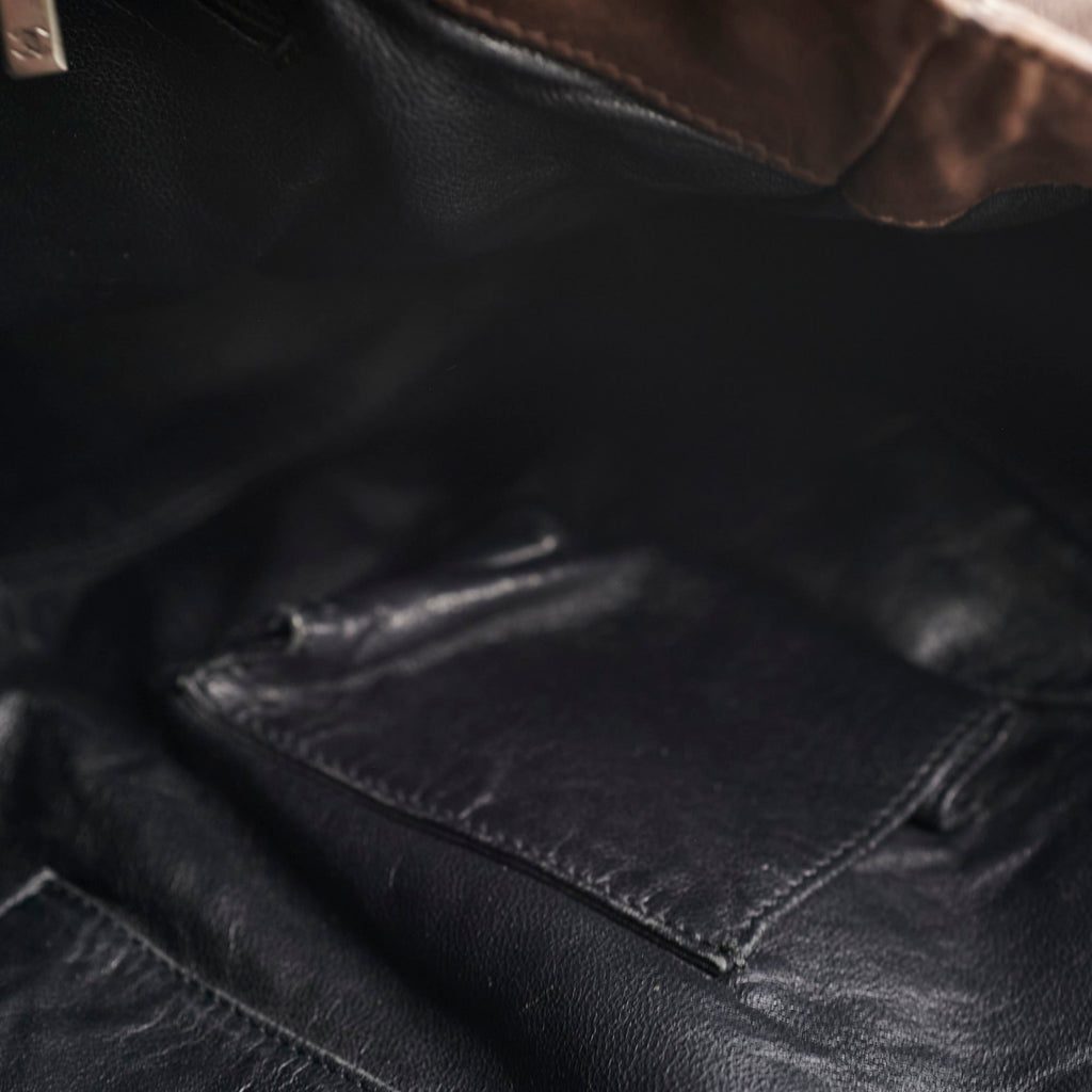 Chanel Vintage Brown Leather Tote - Series 10