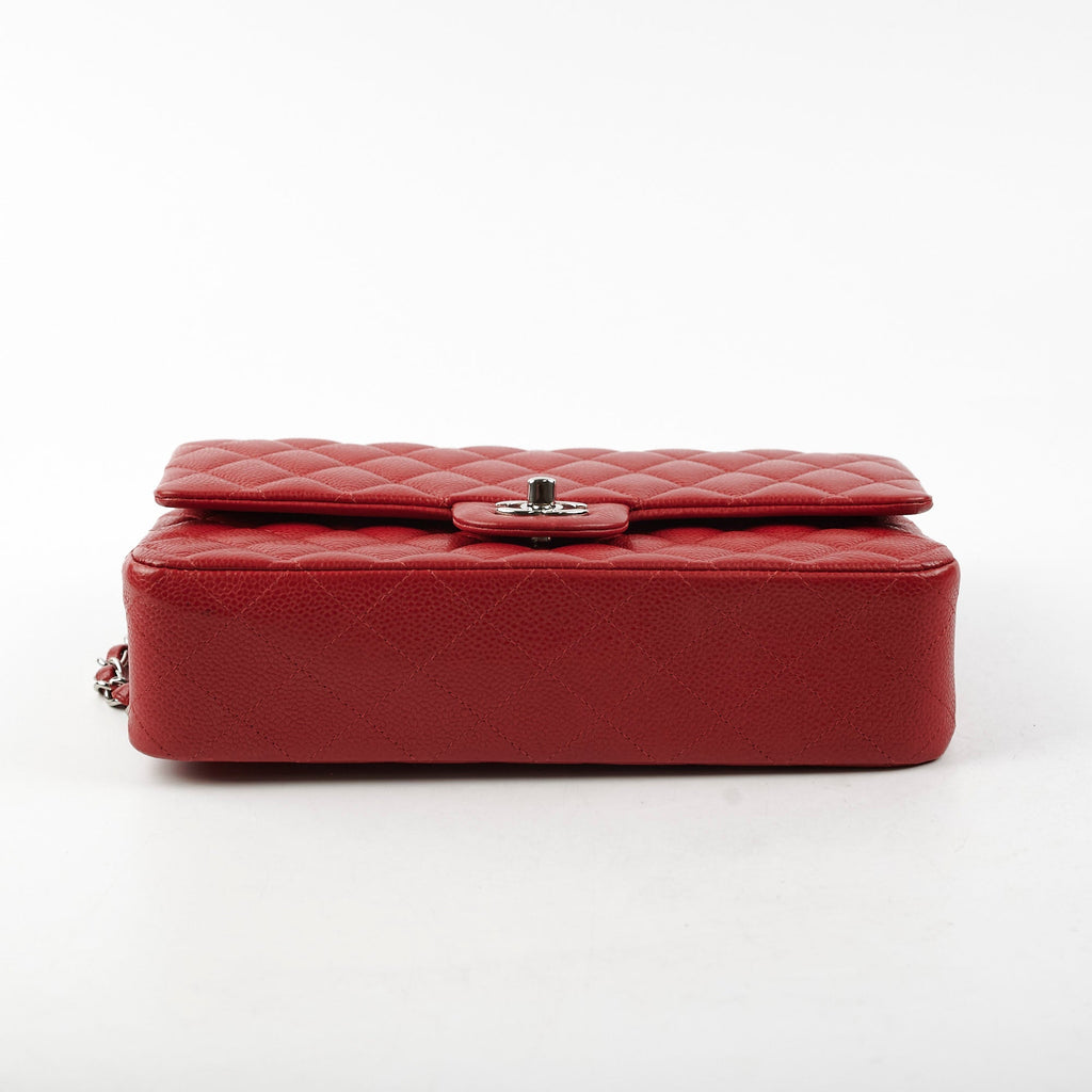 Chanel Classic Medium/Large M/L Caviar Red - Series 18
