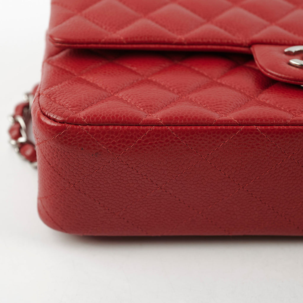 Chanel Classic Medium/Large M/L Caviar Red - Series 18