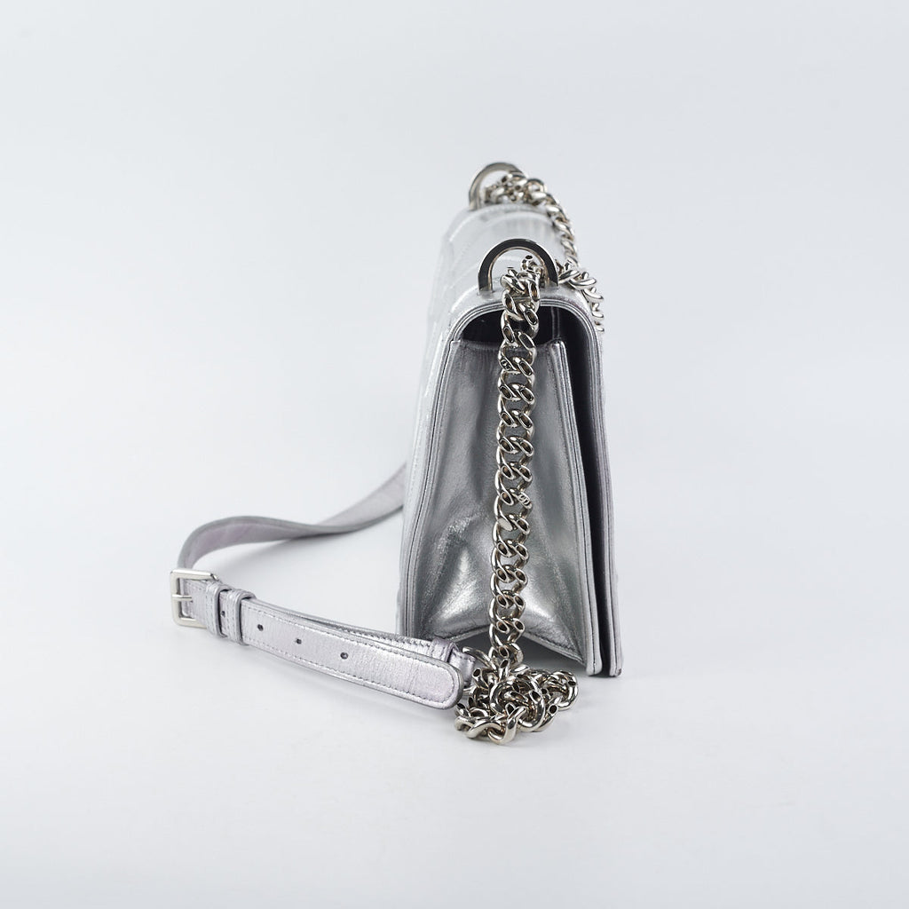 Dior Diorama Medium Metallic Silver