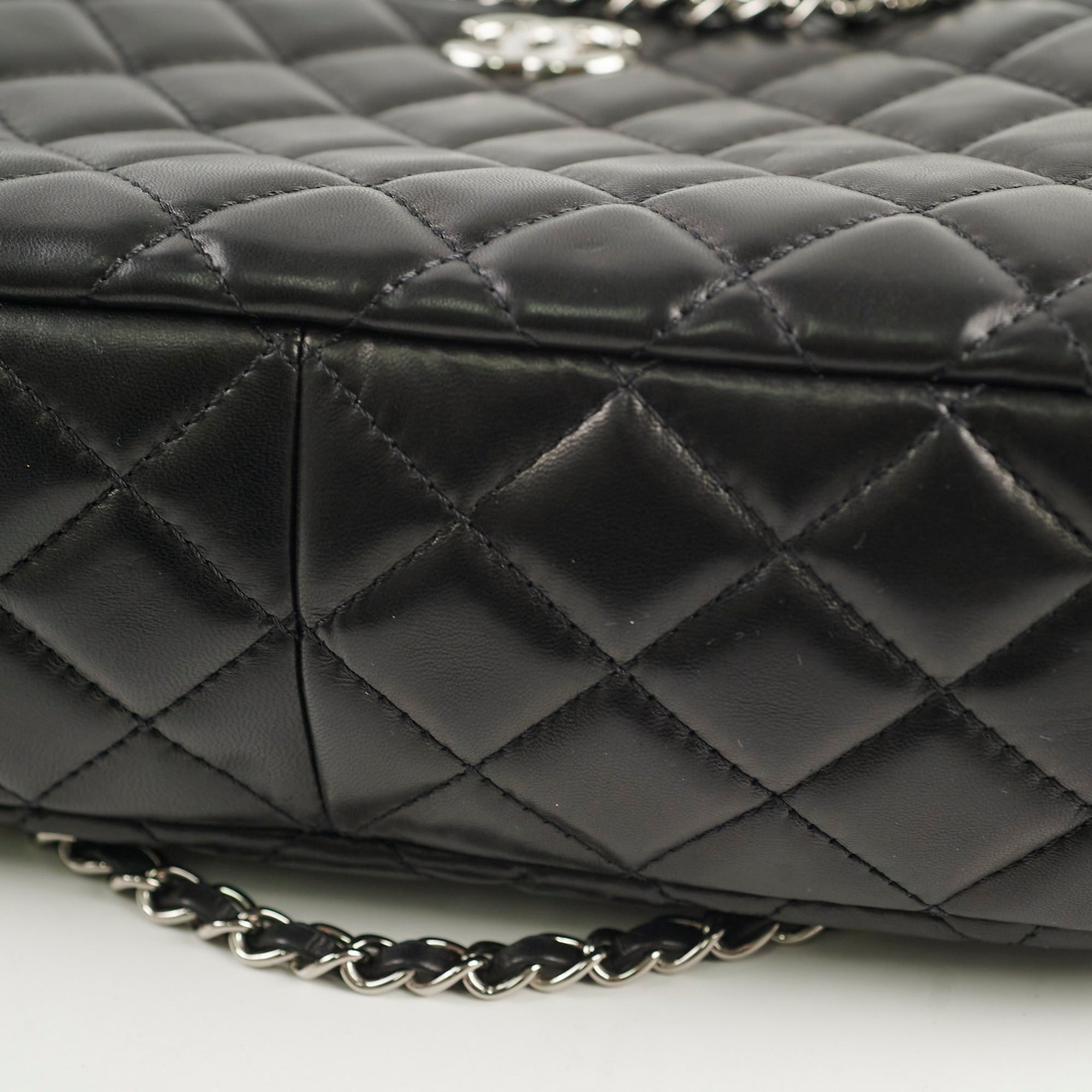 Chanel Vintage Bowling Bag Black Lambskin - Series 12