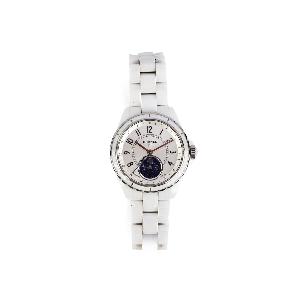 Chanel J12 38mm Moon Phase White Ceramic Watch