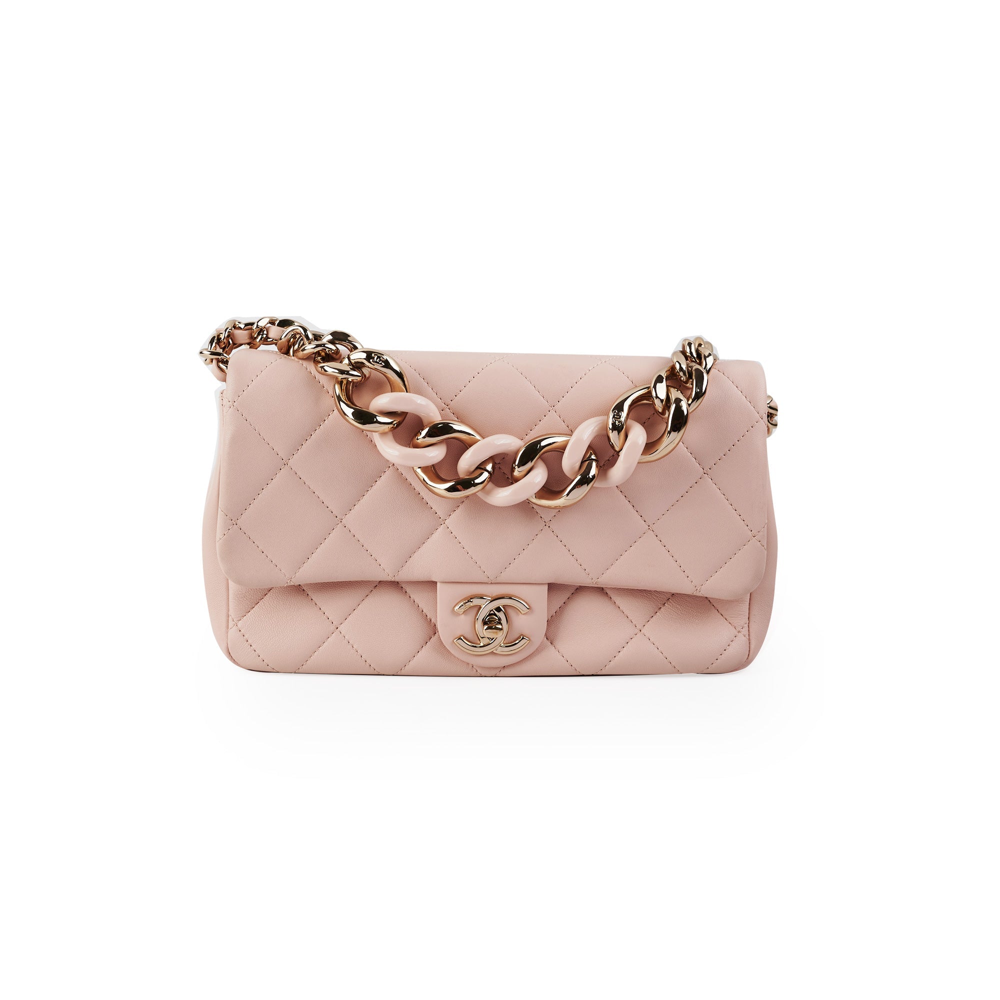 Chanel Quilted Pink Seasonal Bag (Microchipped)