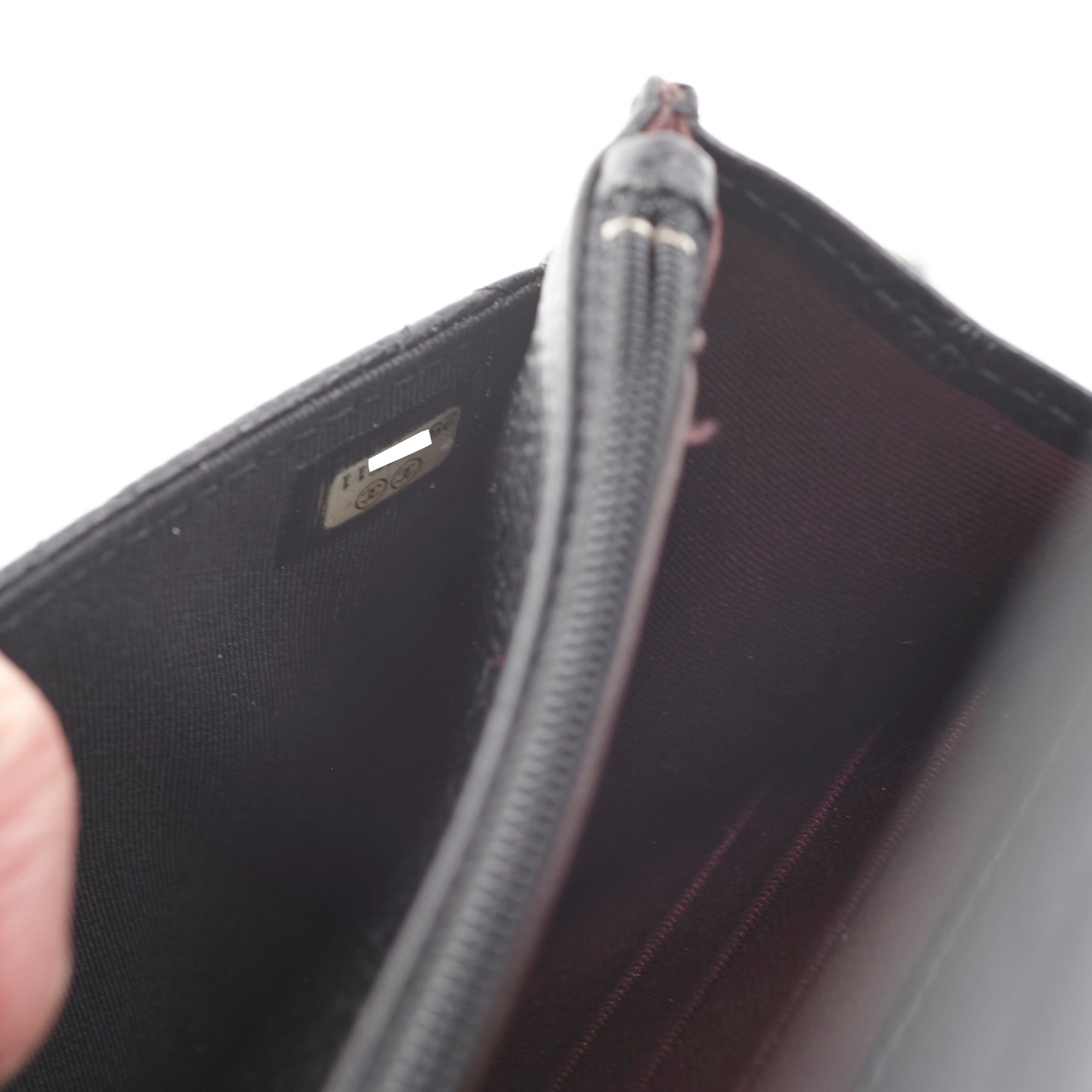 Chanel Caviar Wallet On Chain Black