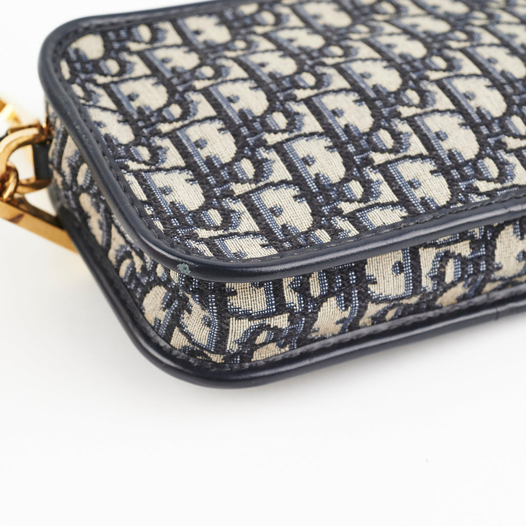 Christian Dior Oblique Navy Pouch