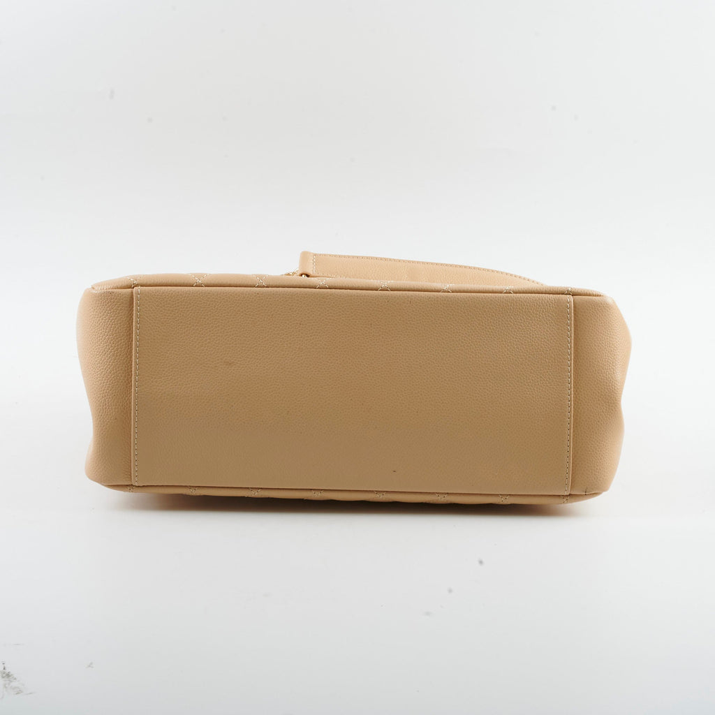 Chanel GST Caviar Beige Shoulder Bag - Series 20