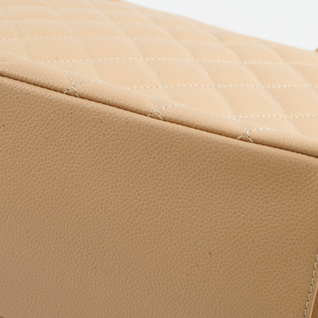 Chanel GST Caviar Beige Shoulder Bag - Series 20
