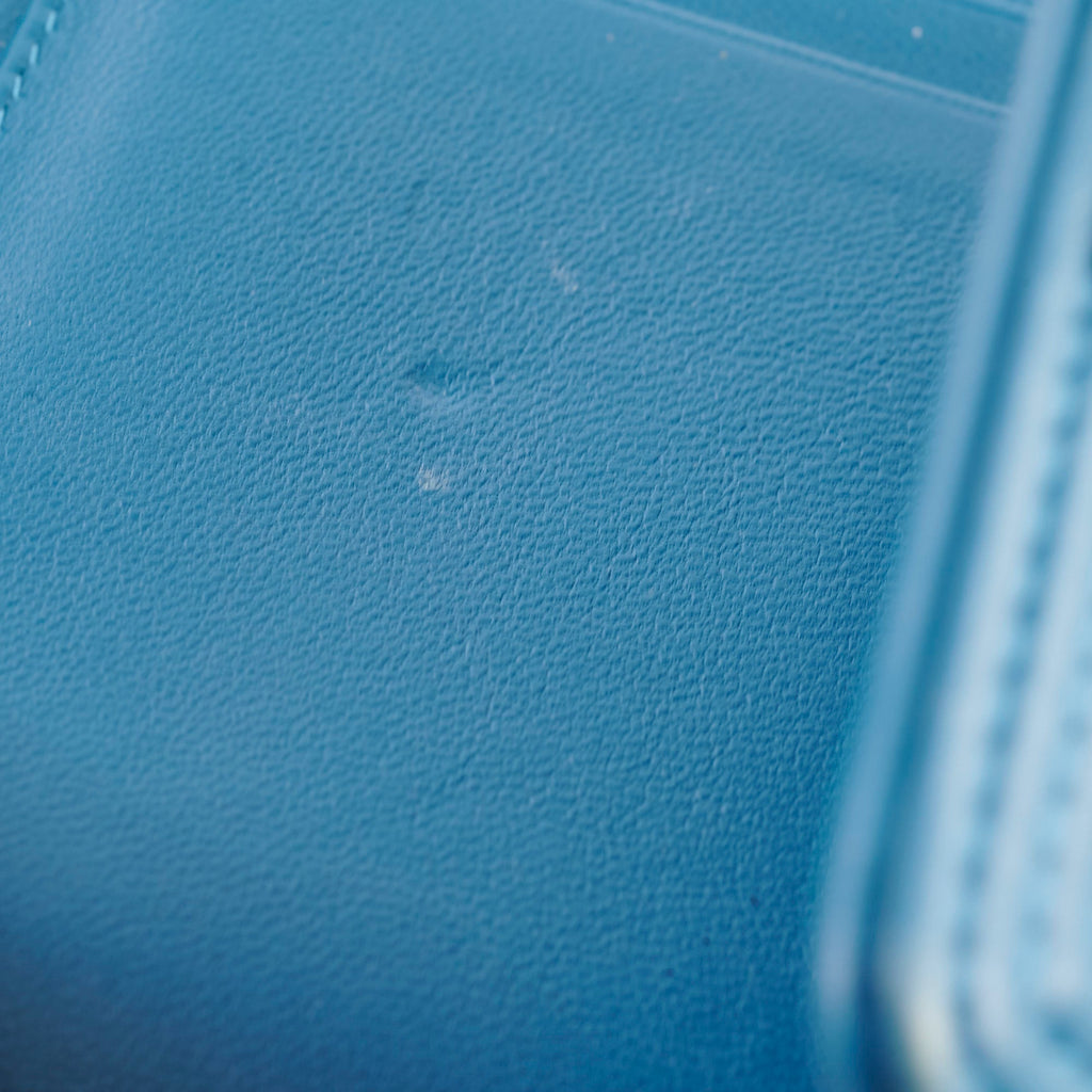 Chanel Boy Lambskin Quilted Flap Wallet Blue