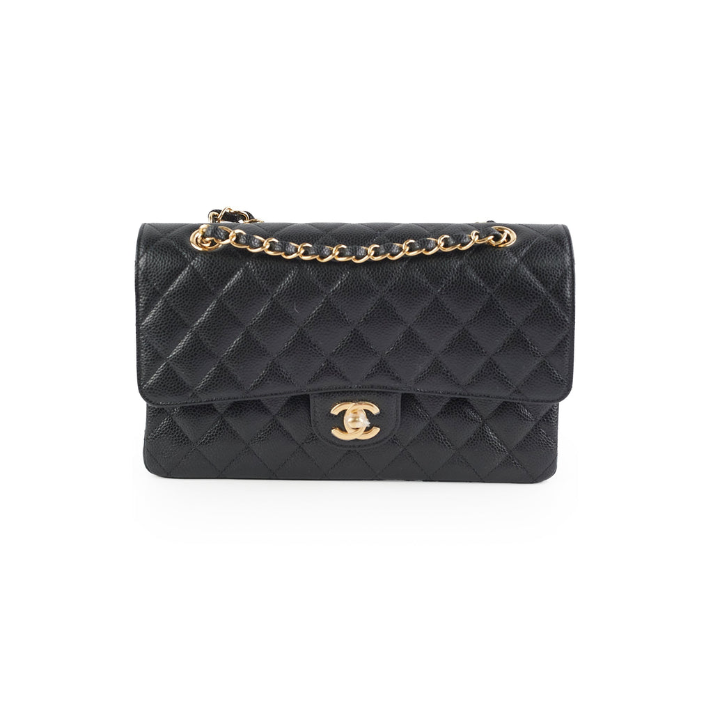 Chanel Medium/Large Double Classic Flap Caviar Black 2023