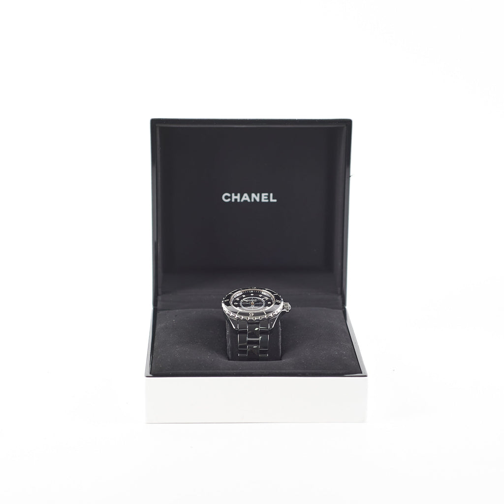 Chanel J12 Watch Calibre with Diamonds 38MM Black