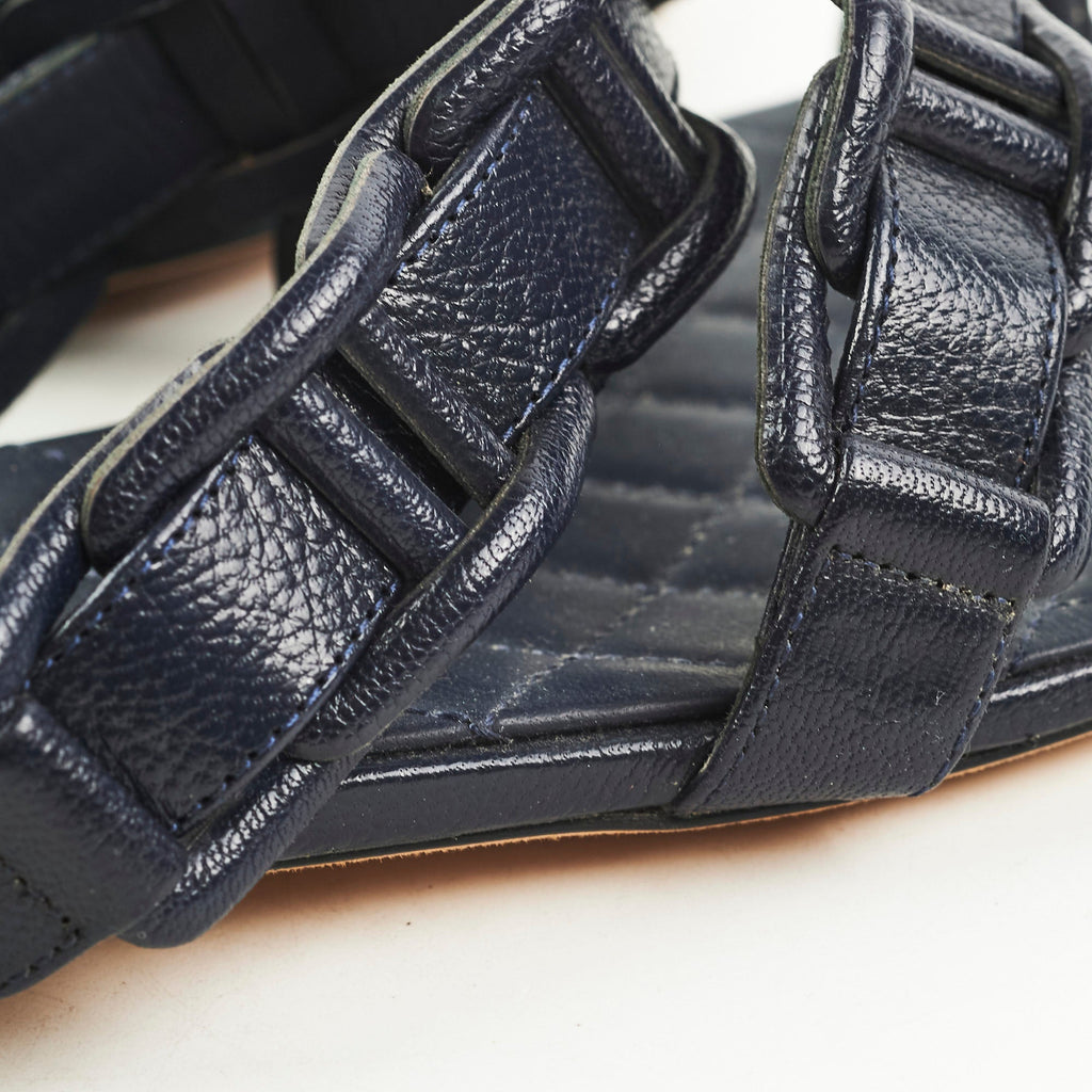 Chanel Sandals Navy Size 36
