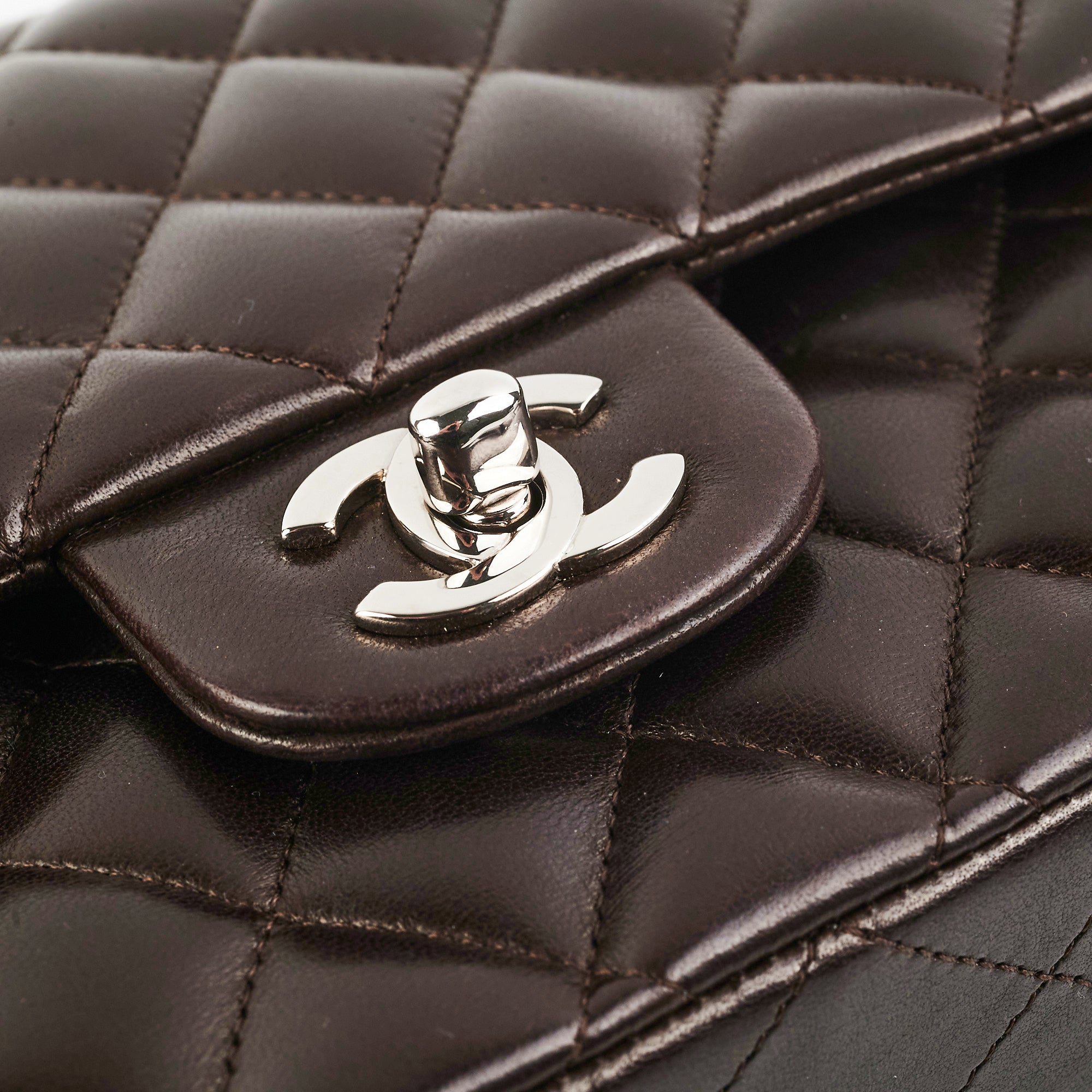 Chanel Medium/Large Classic Double Flap Dark Chocolate