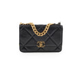 Chanel 19 Wallet On Chain WOC Lambskin Black