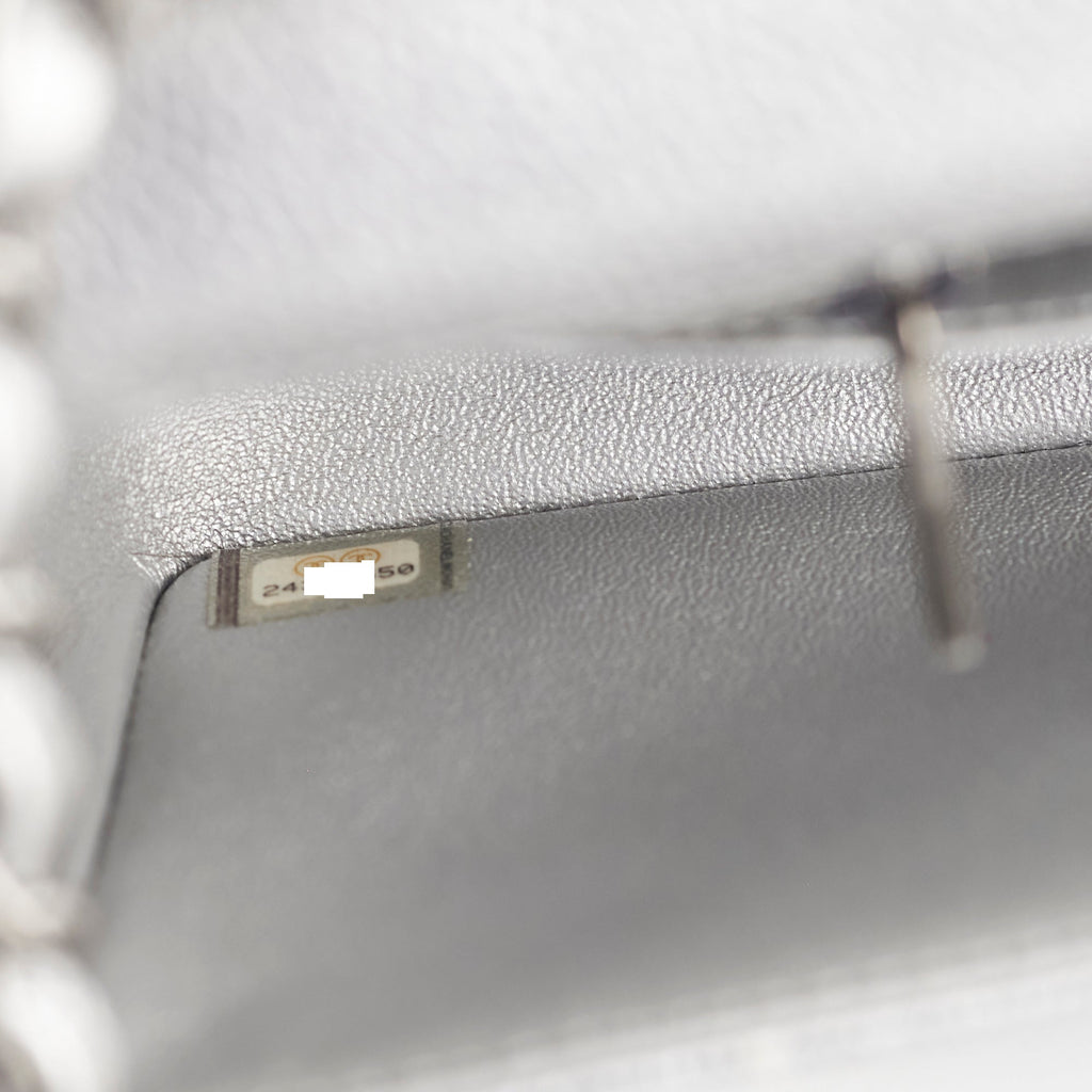 Chanel Mini Rectangular Caviar Silver