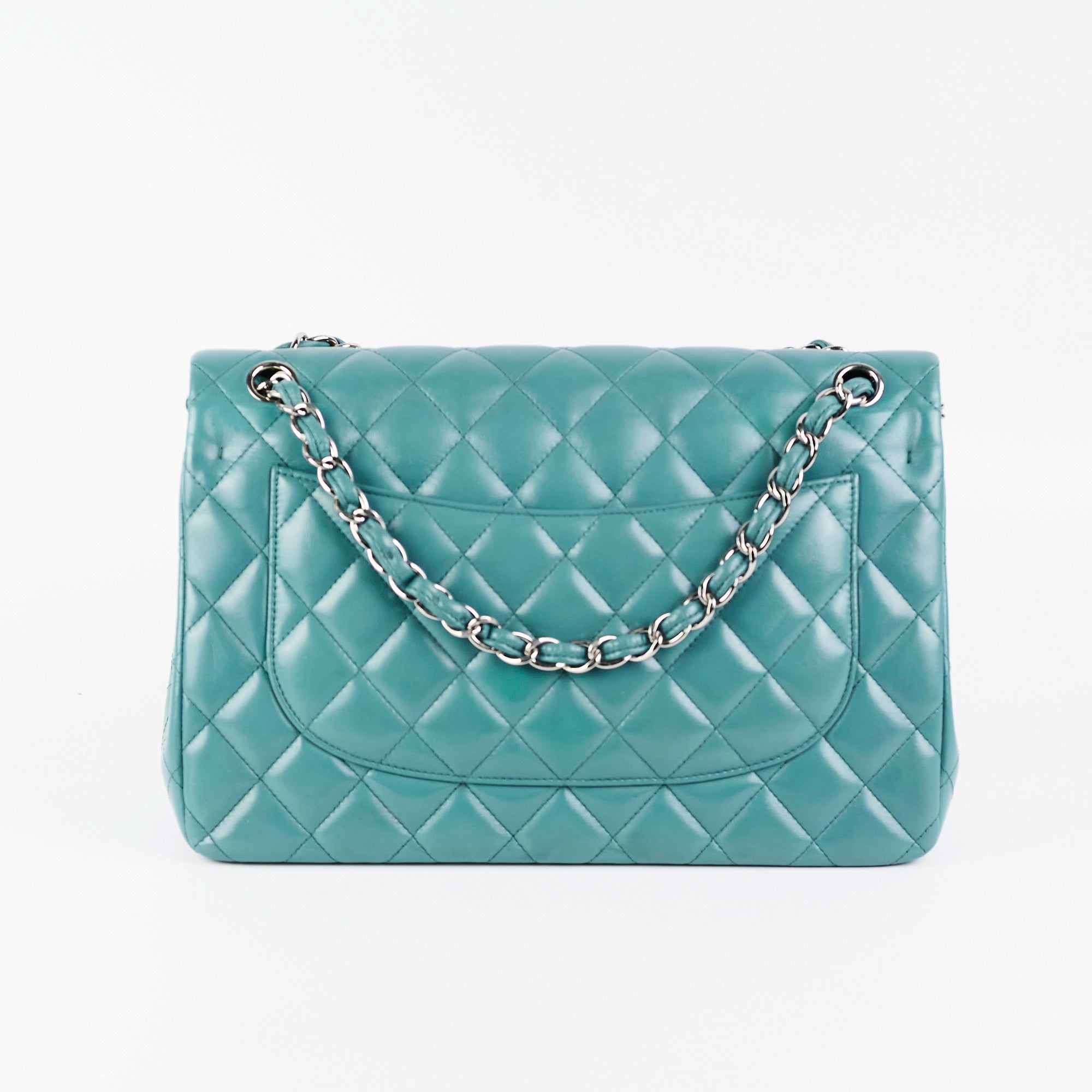 Chanel Classic Jumbo Aqua