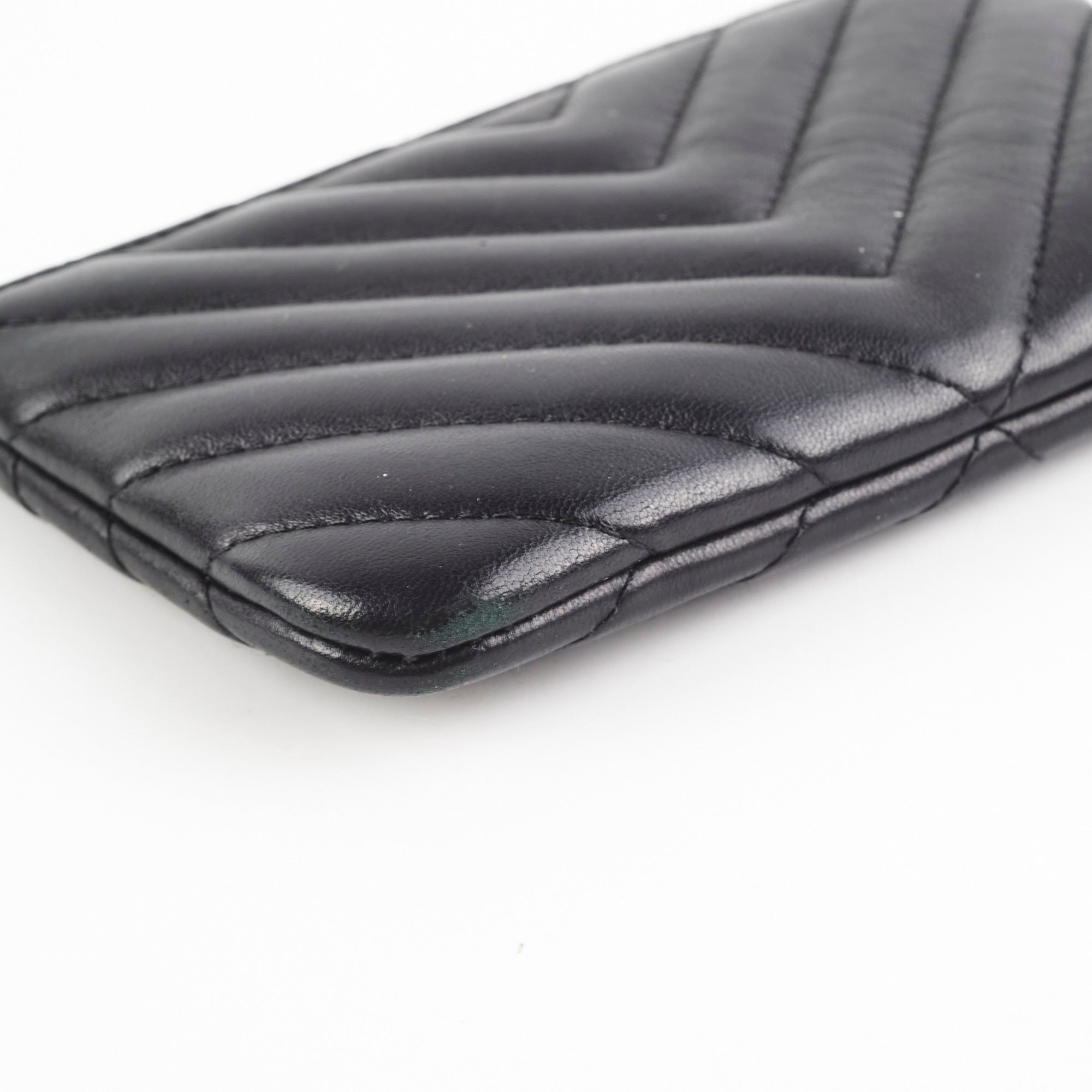 Chanel Small Chevron Black O Case
