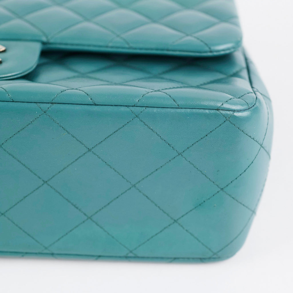 Chanel Classic Jumbo Aqua