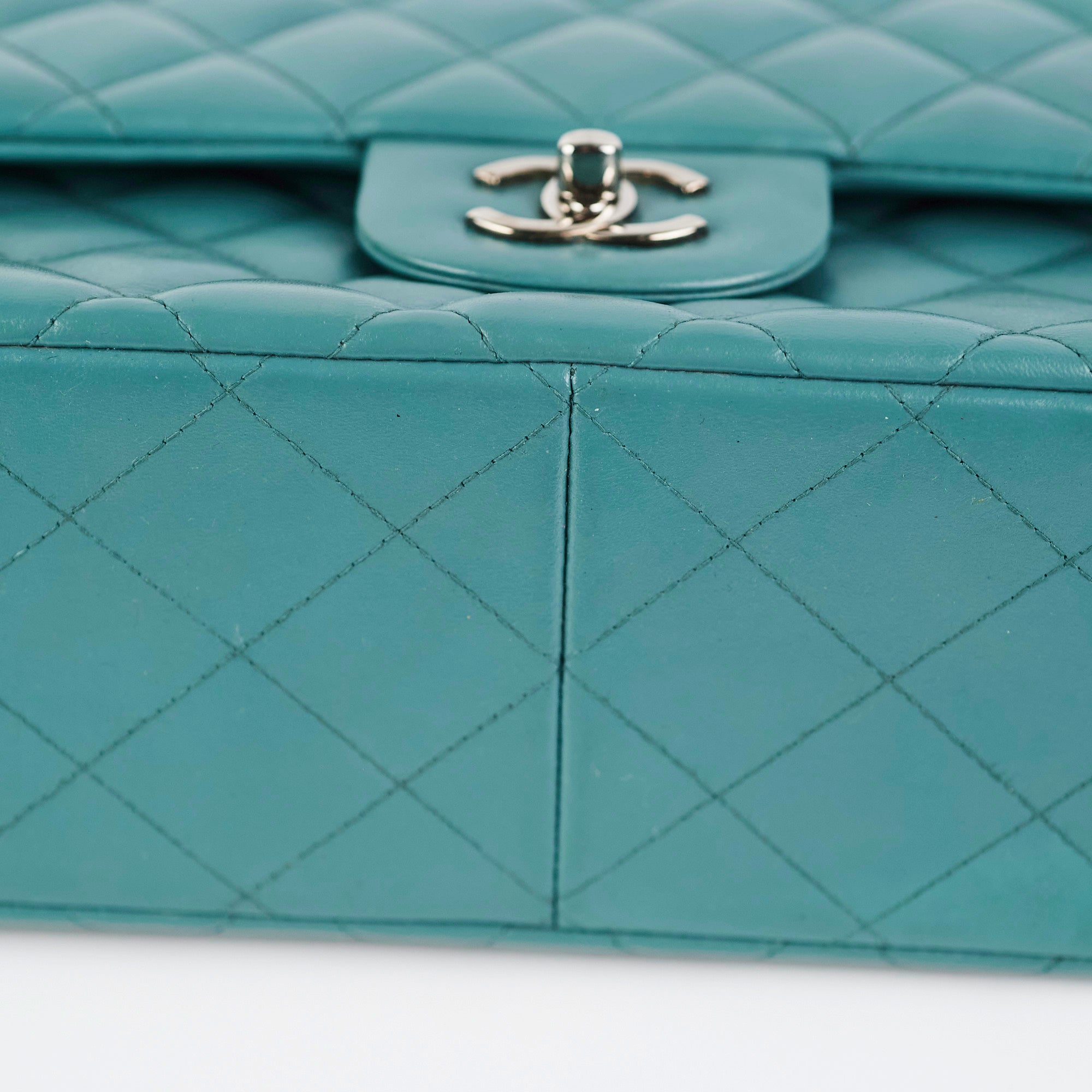 Chanel Classic Jumbo Aqua