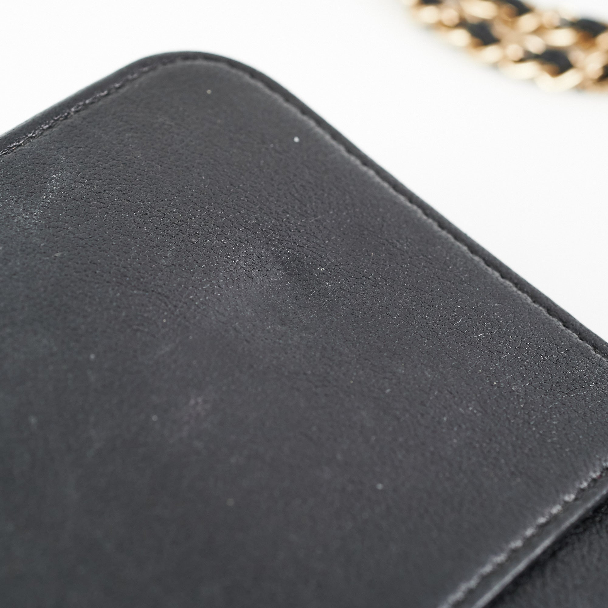 2/7 DOTD- Chanel Chevron Wallet on Chain (WOC) Lambskin Black