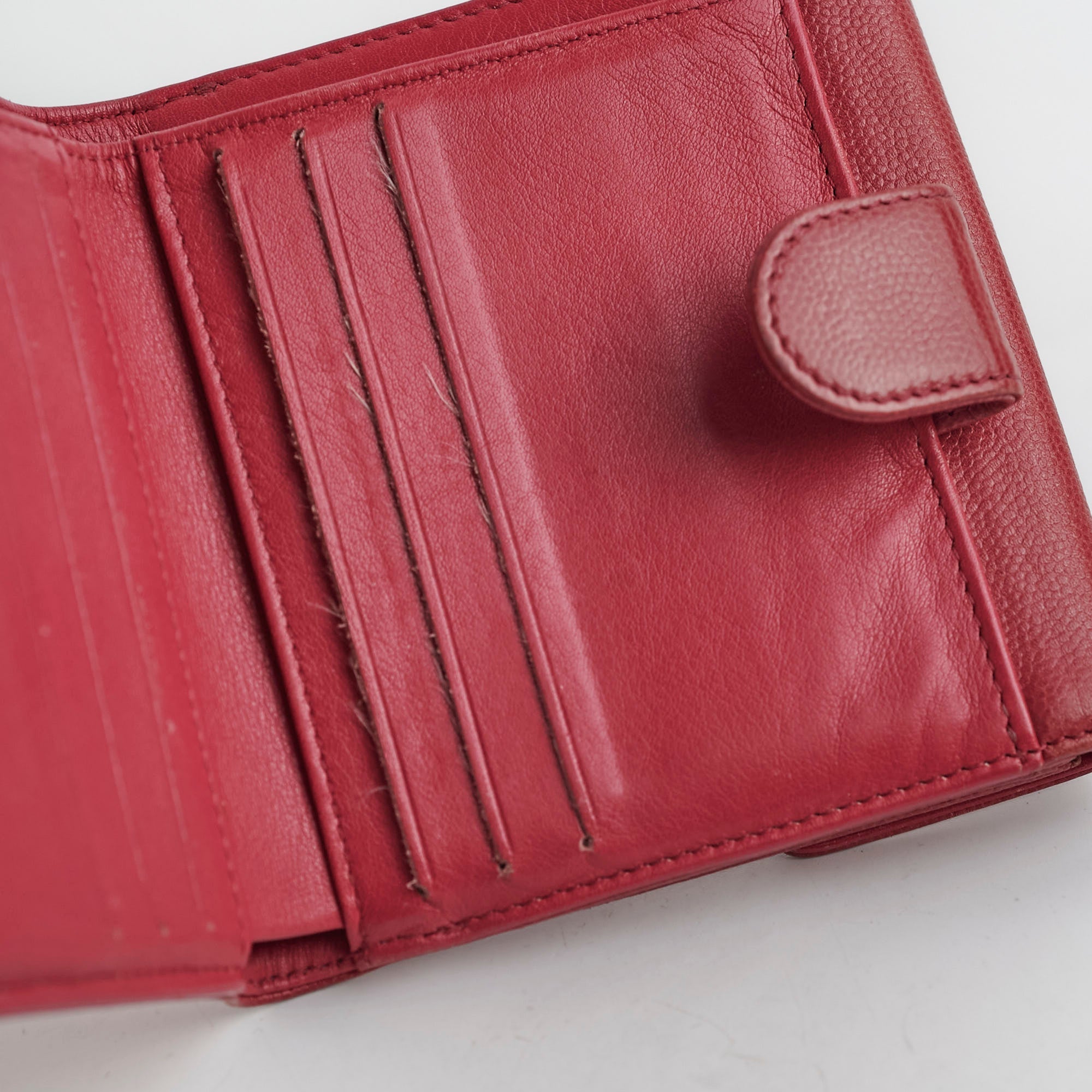 Chanel Fold Caviar Dark Pink Wallet