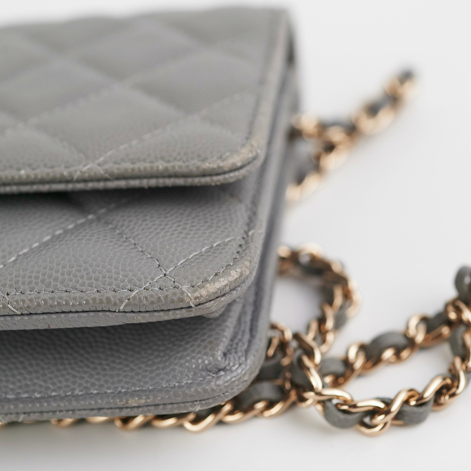 Deal of The Week - Chanel Wallet on Chain WOC Caviar Grey